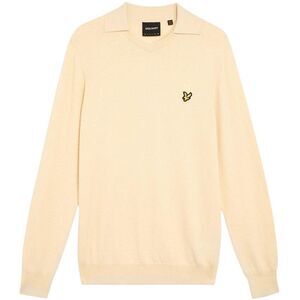 Lyle & Scott Mens Logo Collared Sweater / Yellow